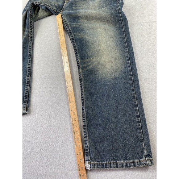 True Republic Jeans 37x30 Blue Loose Relaxed Embroidery Grunge Tag 38x32 - Picture 8 of 14